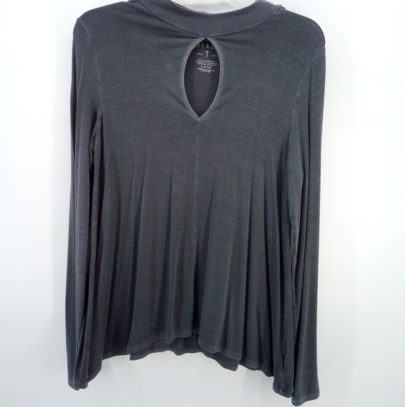 AEO Soft & Sexy Gray Keyhole Long Sleeve Shirt Small American Eagle Outfitters - Picture 2 of 9